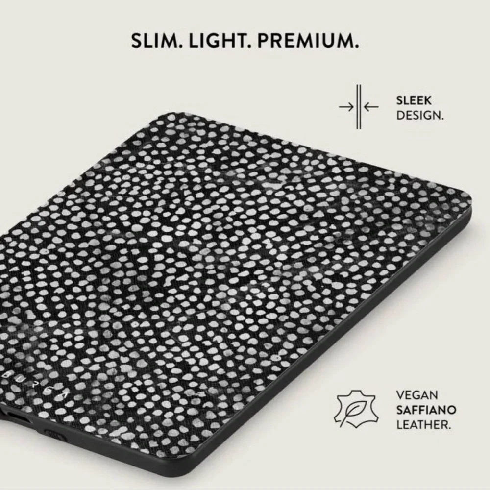 BURGA Black and White Kindle Paperwhite Case